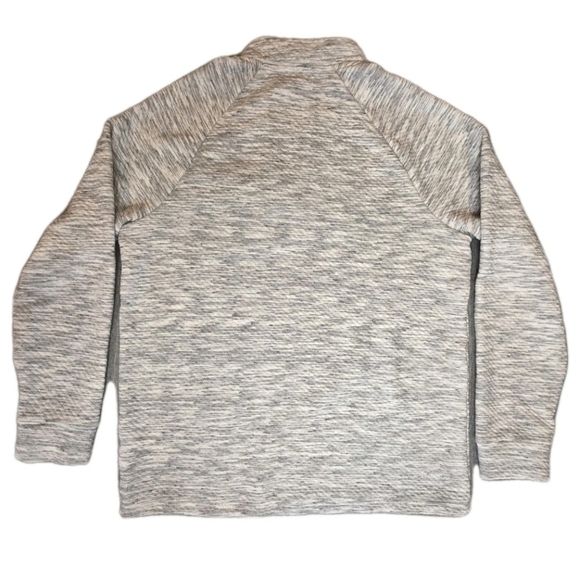 Marc Anthony Heathered Gray Quarter Zip Sweatshirt Men's Size Lg Slim - Picture 3 of 4